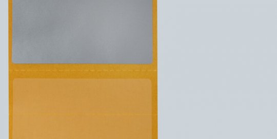Etikett mit Laminatschutz