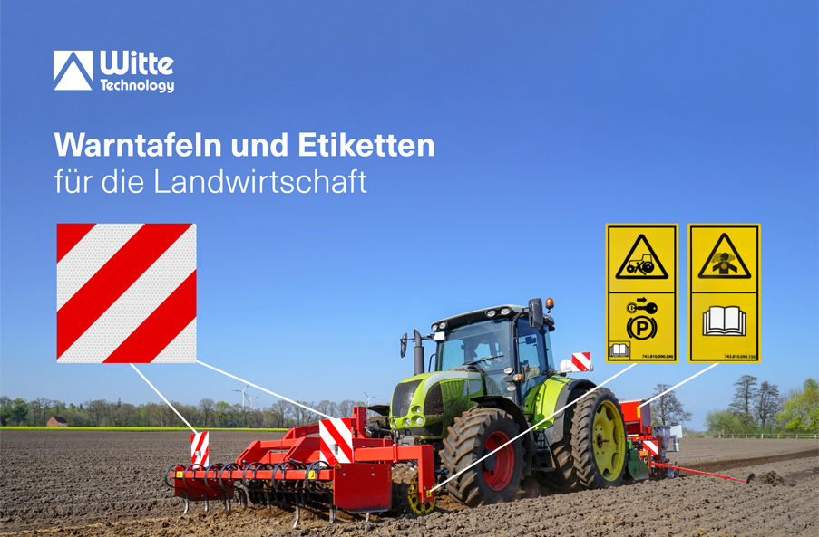 Warntafeln für Traktoren und die Landwirtschaft