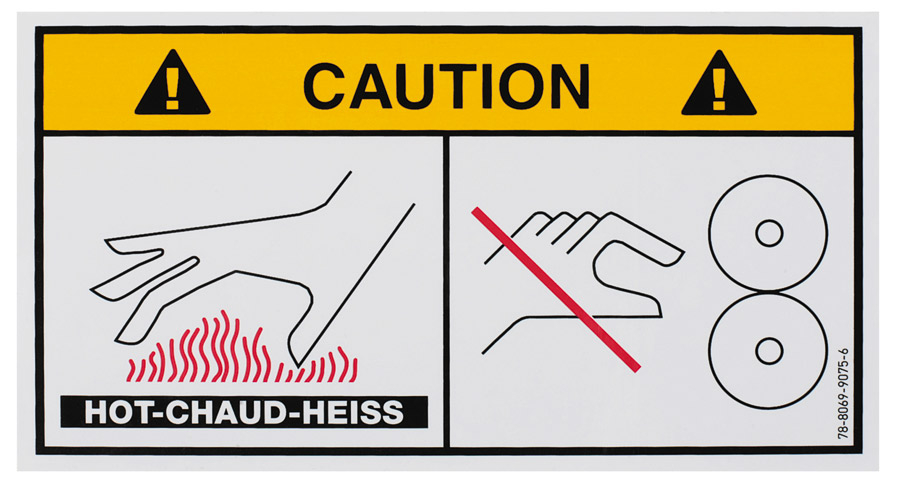 Garantiert medienbeständiges Etikett