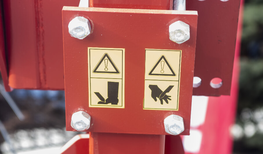 Warnschilder Maschinenbau