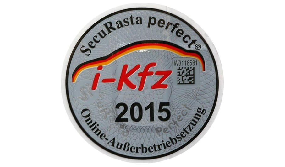 Stempelplakette I-KFZ