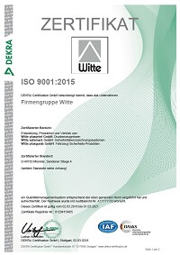 ISO 9001:2015 Zertifikat