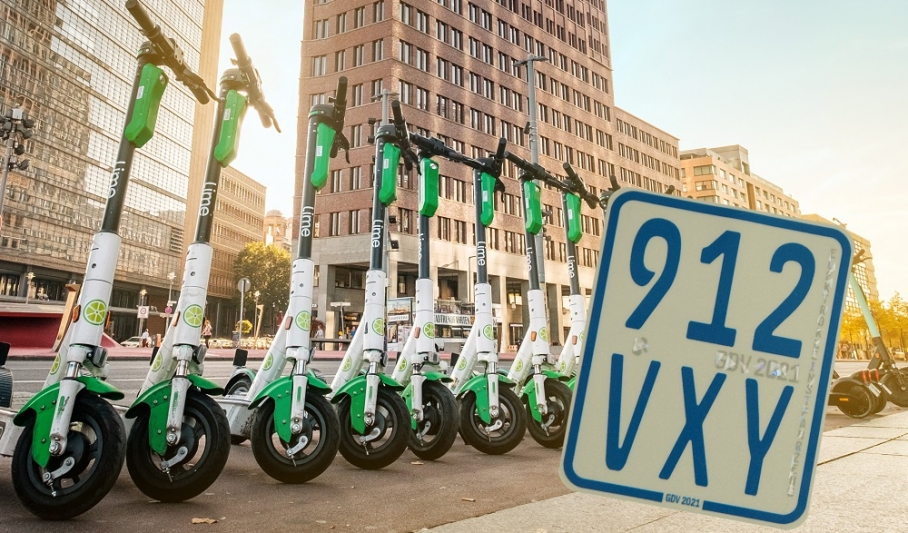 Versicherungsplakette für Elektrokleinstfahrzeuge