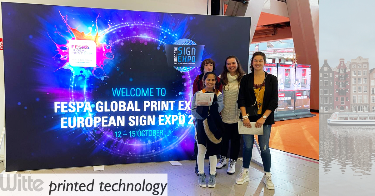 Witte Print-Azubis besuchen FESPA, Amsterdam