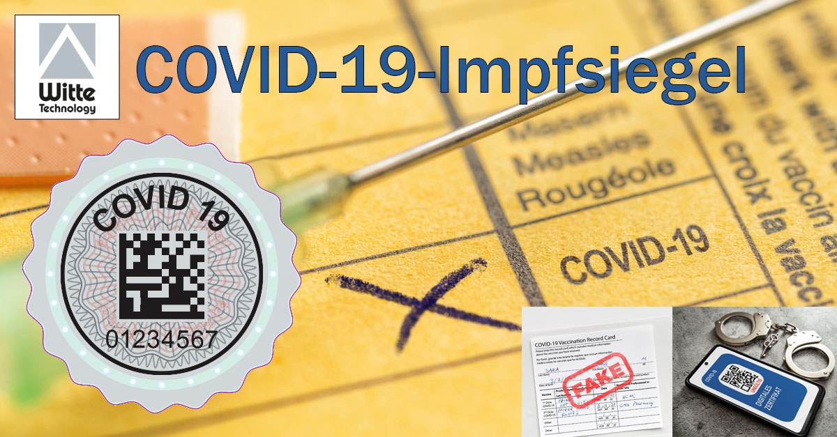 Witte COVID-19-Impfsiegel