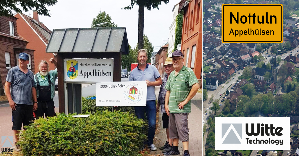 Witte sponsert Begrüßungsschilder zum 1000-jährigen Jubiläum