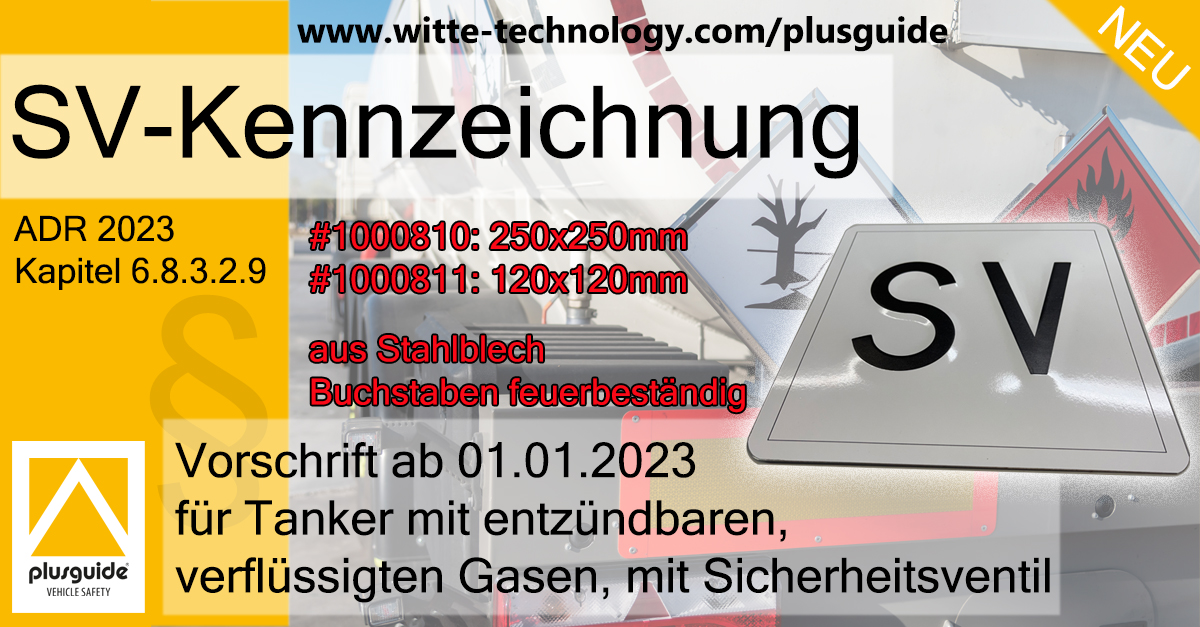 SV-Kennzeichnung gem. ADR 2023, für Sicherheitsventile SV-Kennzeichnung gem. ADR 2023, für Sicherheitsventile