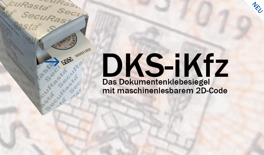 Dokumentenklebesiegel mit Lasche und 2D-Code